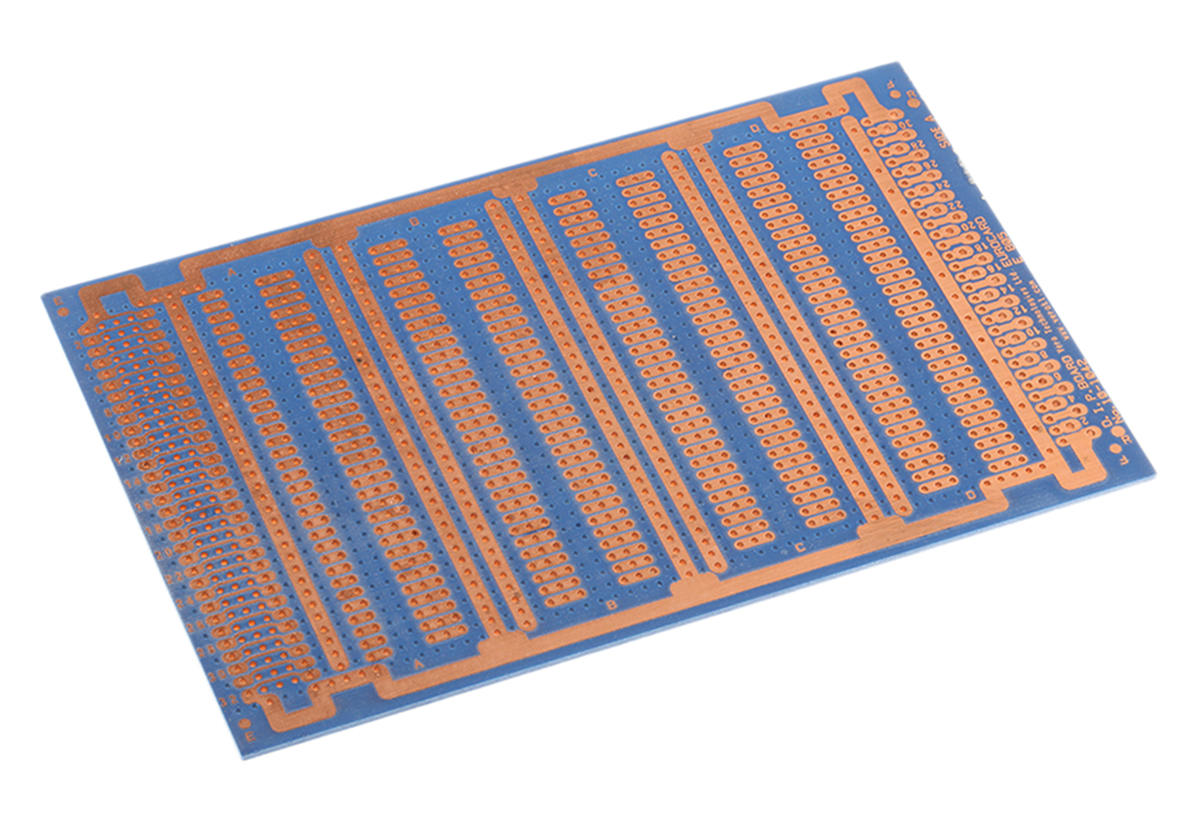 10-1042 Vero Technologies  2 DIN 41612, DIN 41617 Eurocard PCB FR2 With 53 x 5 1.02 mm Holes, 2.54 mm Pitch, 160 mm