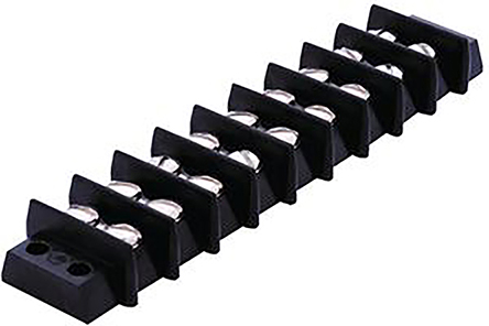 Cinch Barrier Strip, 10 Contact, 11.13 mm Pitch, 2 Row, 250V ac, 20A