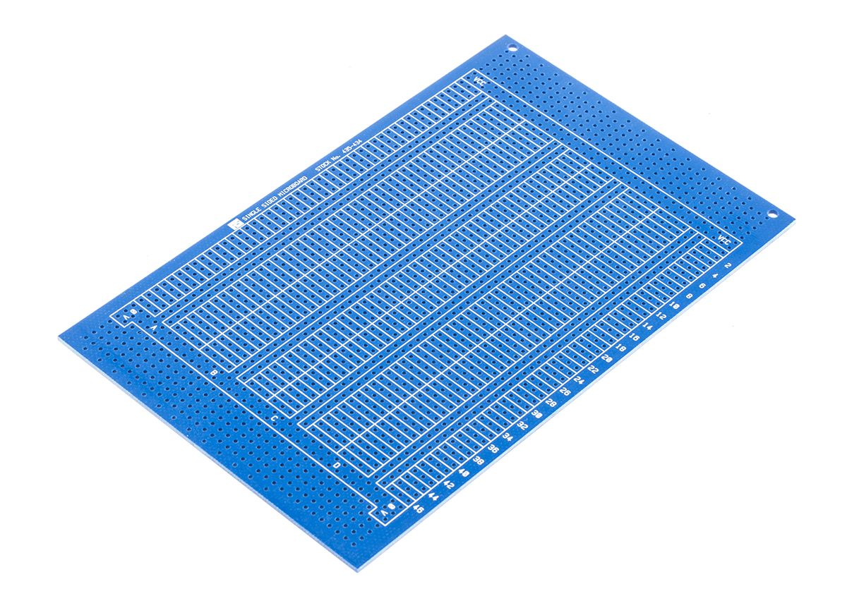 Vero Technologies 10-27563 1 DIN 41612 Eurocard PCB FR4 With 2.54 x 2.54 1.02 mm Holes, 2.54 mm Pitch, 160 mm