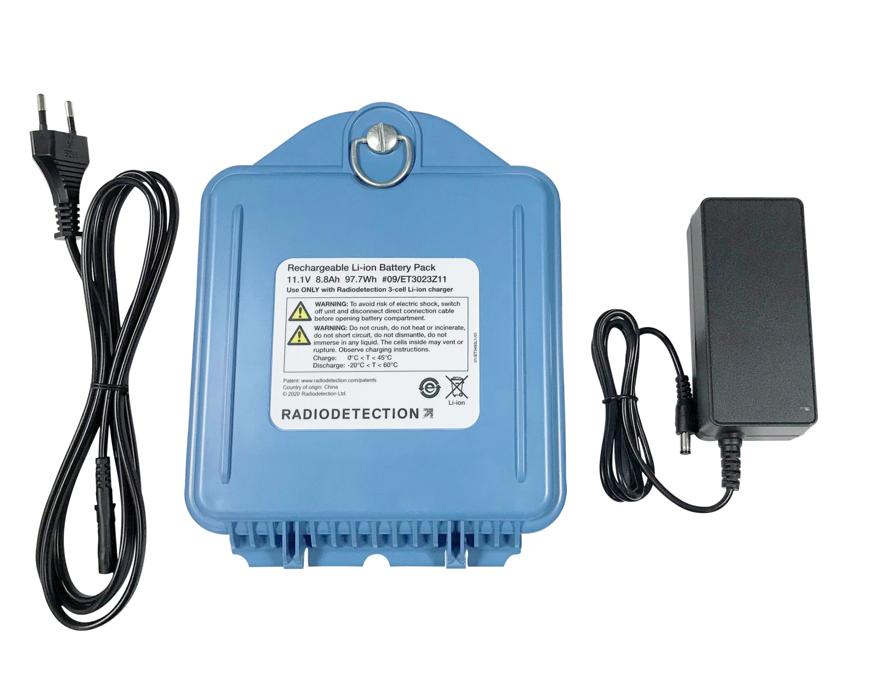 Radiodetection 11.1 V Lithium-ion Lithium Rechargeable Battery, 8.8 Ah - Pack of 12