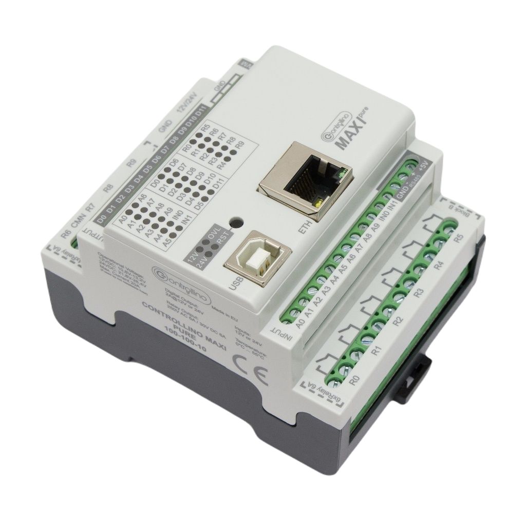 Controllino Controllino MAXI Pure Series Controller, Relay Output, 12-Input, Analogue Input