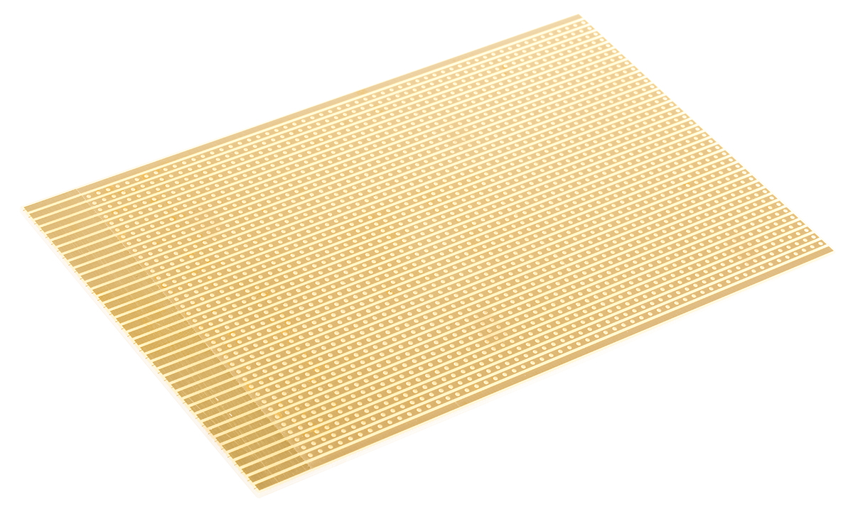 RS PRO 1 Matrix Board FR2 1.02 mm Holes, 160 mm 100mm