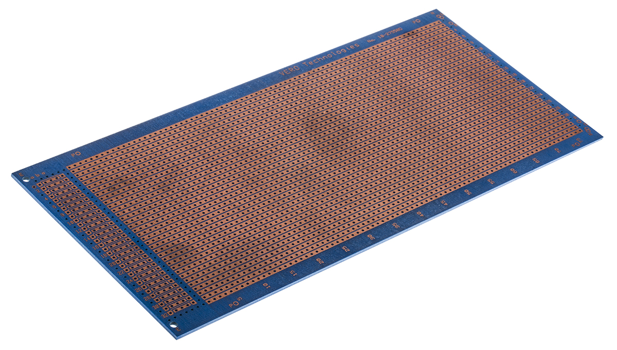 RS PRO 1 Matrix Board FR4 1.02 mm Holes, 220 mm 100mm
