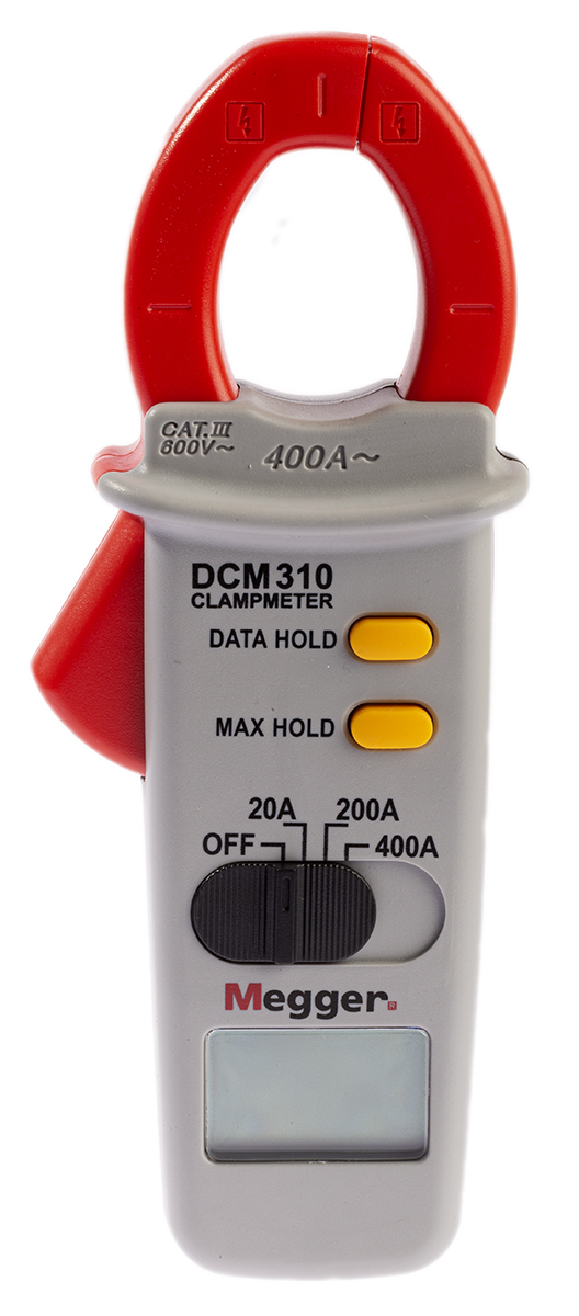 Megger DCM310 Clamp Meter 400 A 600 V dc 600 V ac CAT III Non-Contact Voltage Detector UKAS