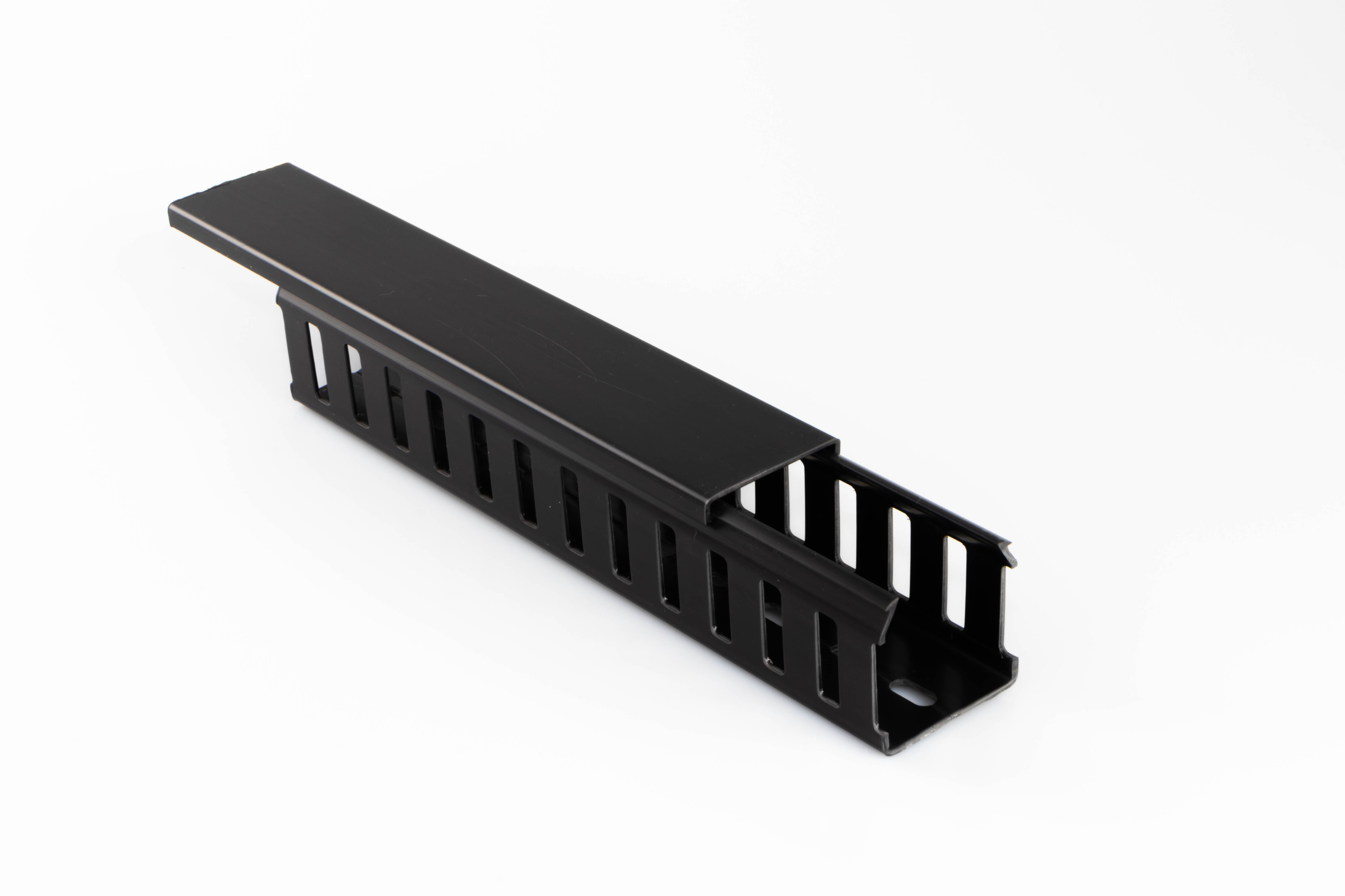 Betaduct 1000 Black - Open Slot, W100mm x D100 mm, L2 m, Polyvinyl Chloride