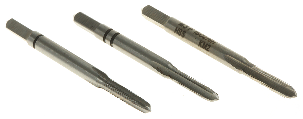 EVENTUS Tap Set, M3 Thread, Metric ISO DIN 13 Standard, Hand Tap