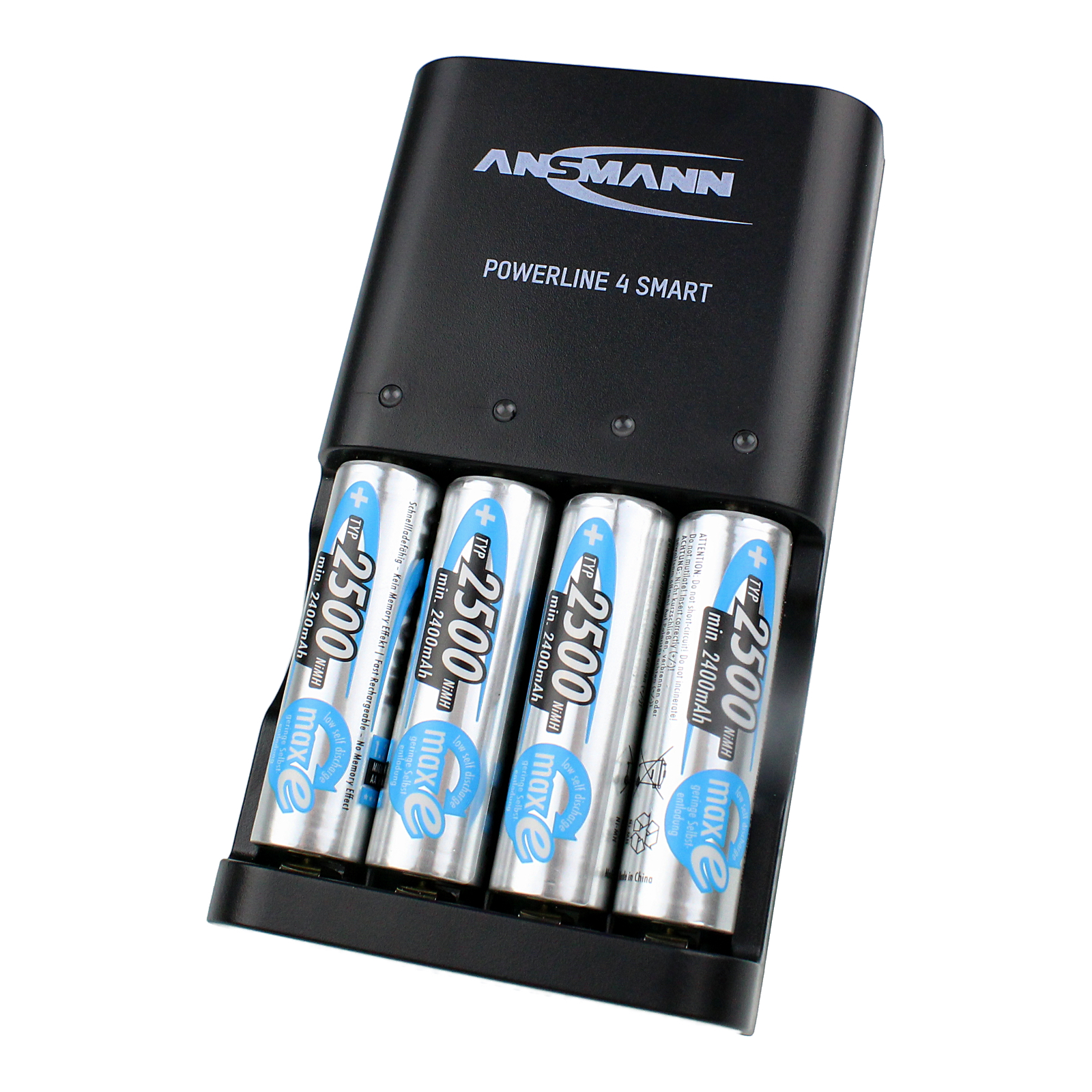 Ansmann 1001-0049-UK-2 Battery Charger For, NiCd, NiMH 500 mA, AAA, AA with UK, EU plug, 4 NiMH/NiCd