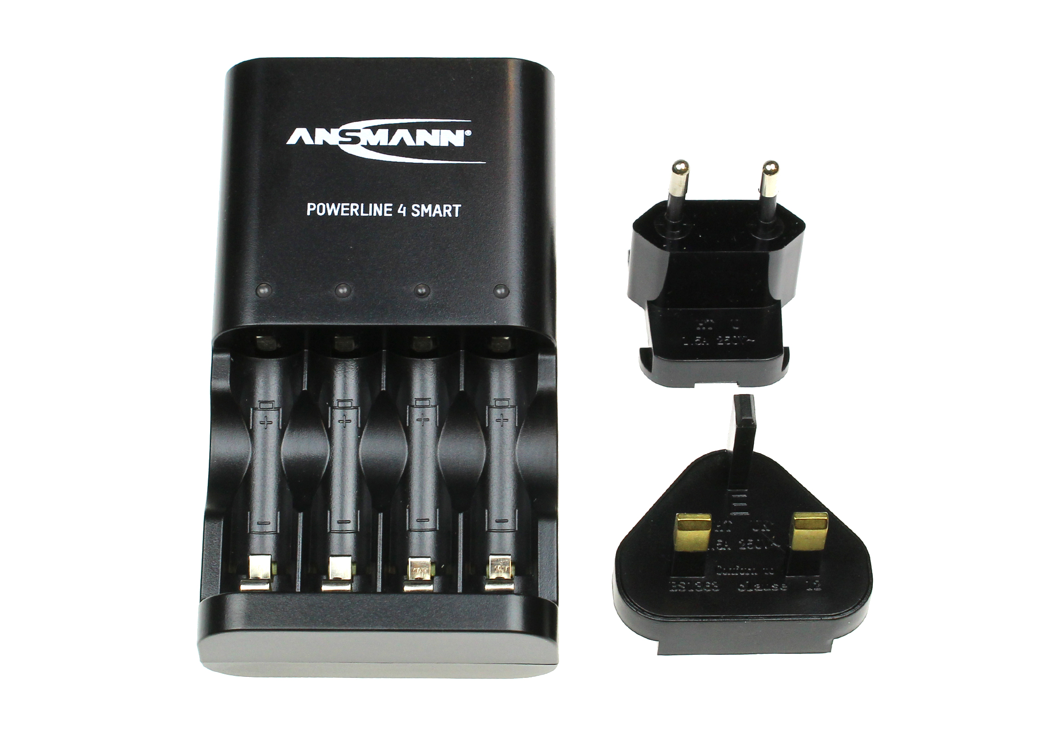 Ansmann Powerline 4 Smart Battery Charger For, NiCd, NiMH 500 mA, AA, AAA with EU, UK plug, 4
