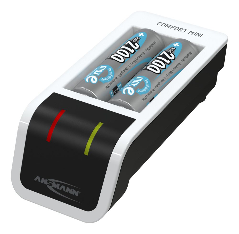 Ansmann Comfort Mini Battery Charger For 1.2V, NiMH 800 mA, AAA, AA, 2 NiMH
