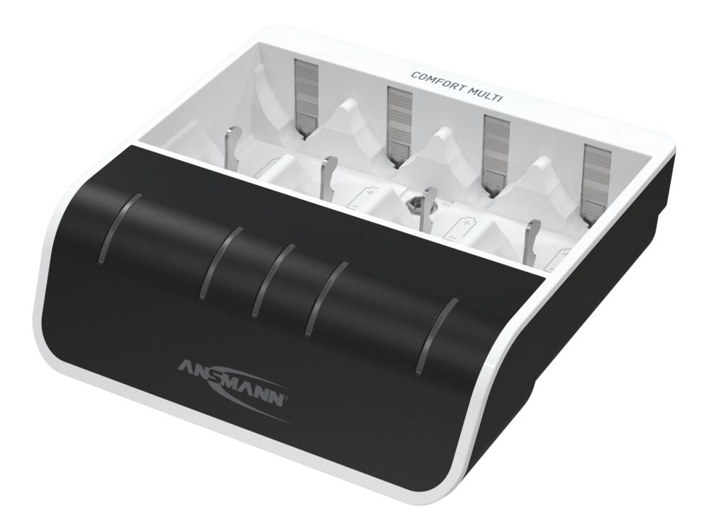 Ansmann Comfort Multi Battery Charger For 1.2V, NiMH 800 mA, AA, AAA, 9 V, D, C, 4 NiMH