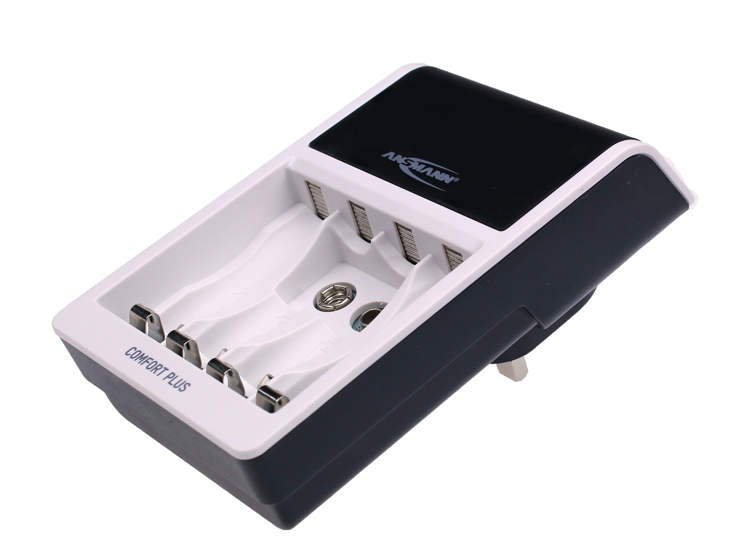 Ansmann 1001-0094-44-520 Battery Charger For 1.2V, 8.4 V, 9 V, NiMH 650 mA, AAA, AA, 9 V with UK plug, 4 NiMH