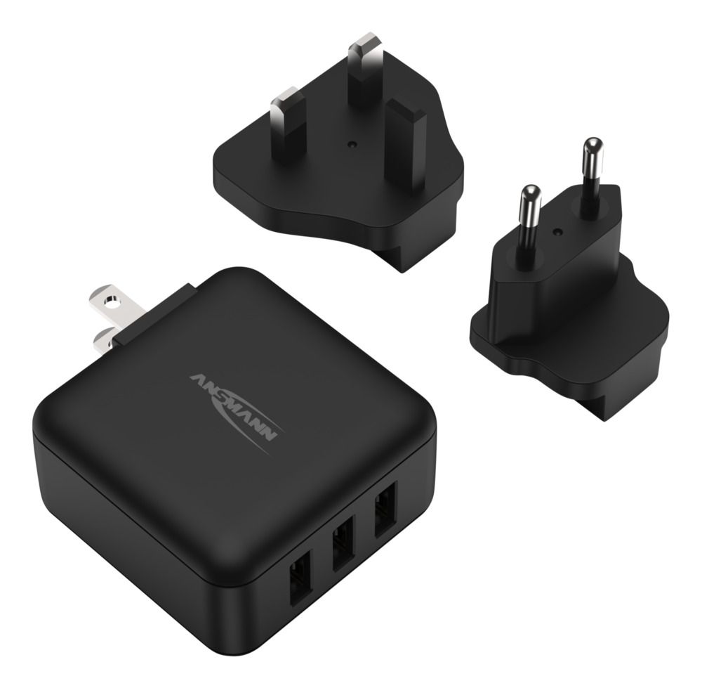 Ansmann 15 W AC/DC Adapter AC/DC Adapter EU, US, UK 5V dc Output, 0.5 A
