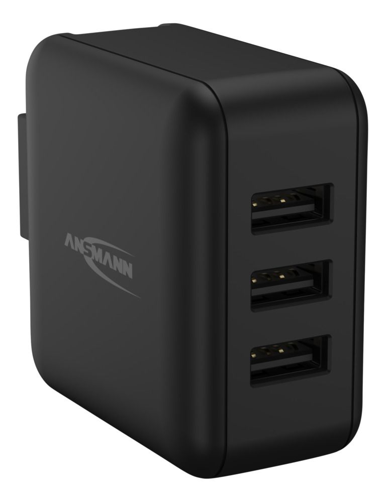 1001-0139-520 Ansmann 15 W AC/DC Adapter AC/DC Adapter EU, US, UK 5V dc Output, 0.5 A