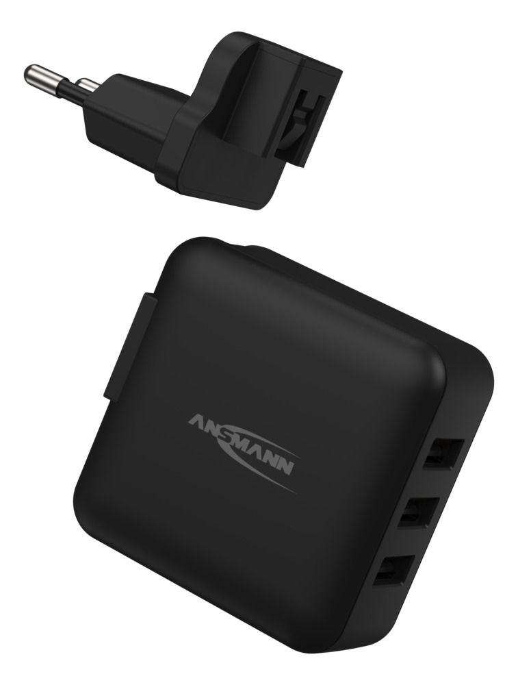 1001-0139-520 Ansmann 15 W AC/DC Adapter AC/DC Adapter EU, US, UK 5V dc Output, 0.5 A