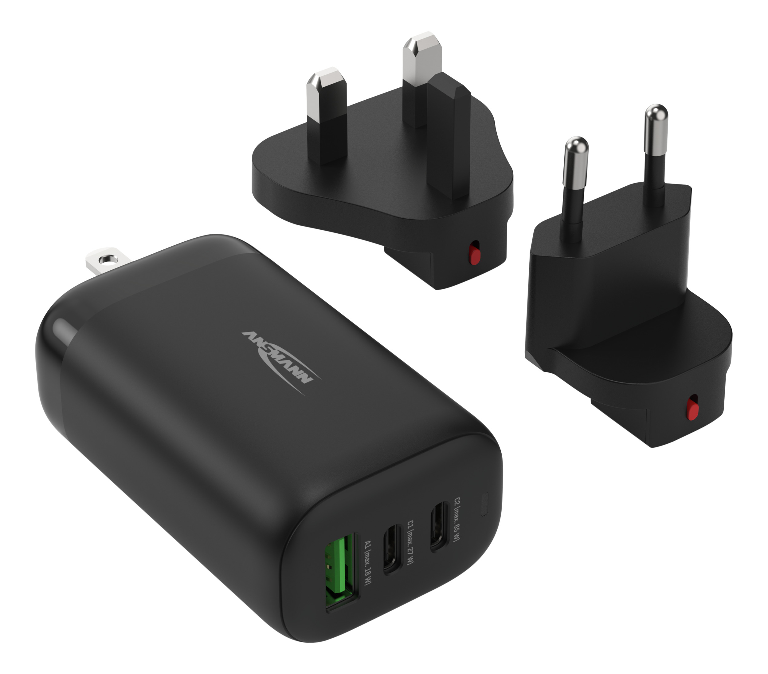 Ansmann 0.18 W AC/DC Adapter US, EU, UK 20V, 5 V Output, 3 A