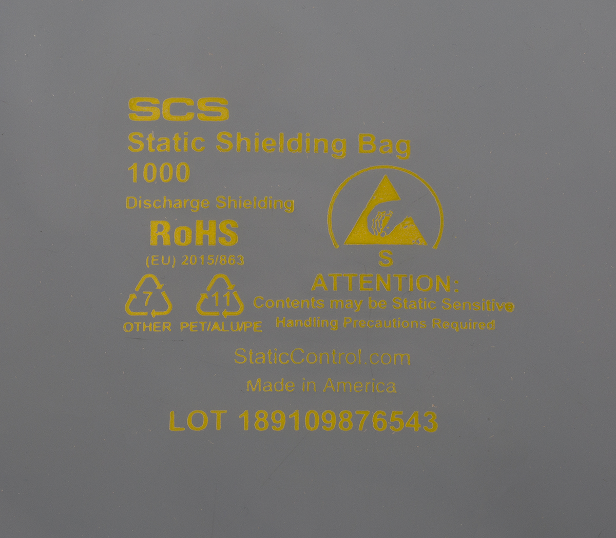 1001012 SCS Bag 254mm(W)x 305 mm(L)