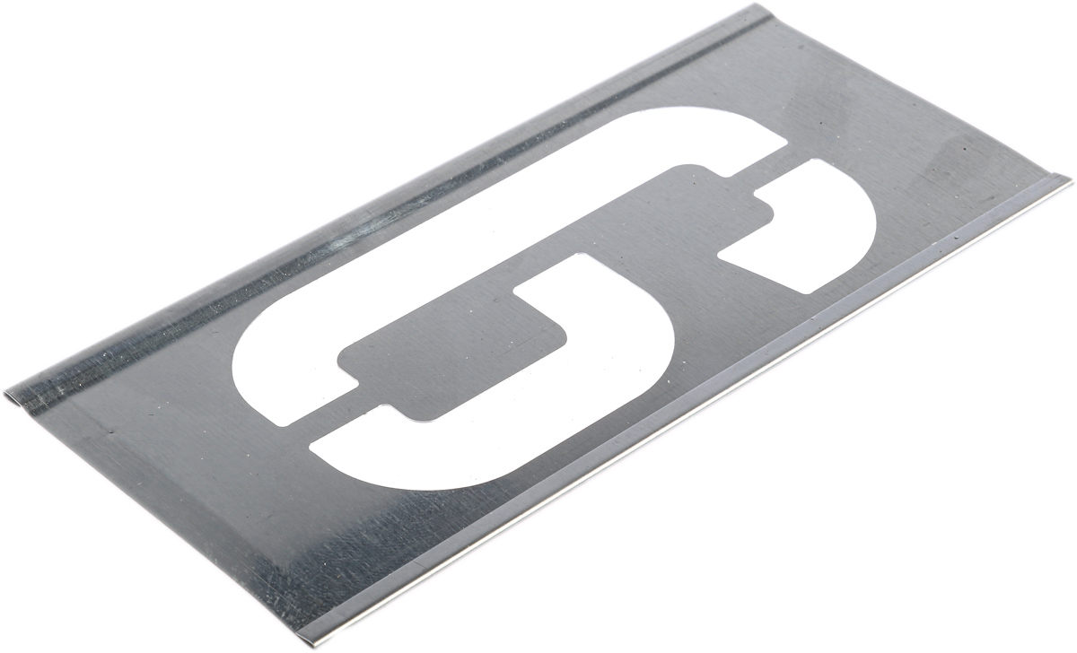 100131 AT Brown 13 Piece Zinc Stencil Numbers Only, 102 mm Character Height