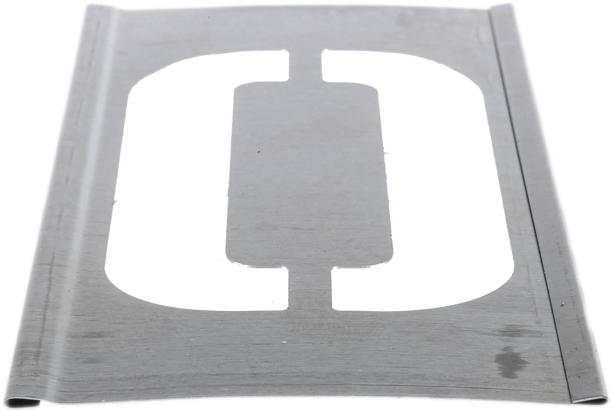 100131 AT Brown 13 Piece Zinc Stencil Numbers Only, 102 mm Character Height