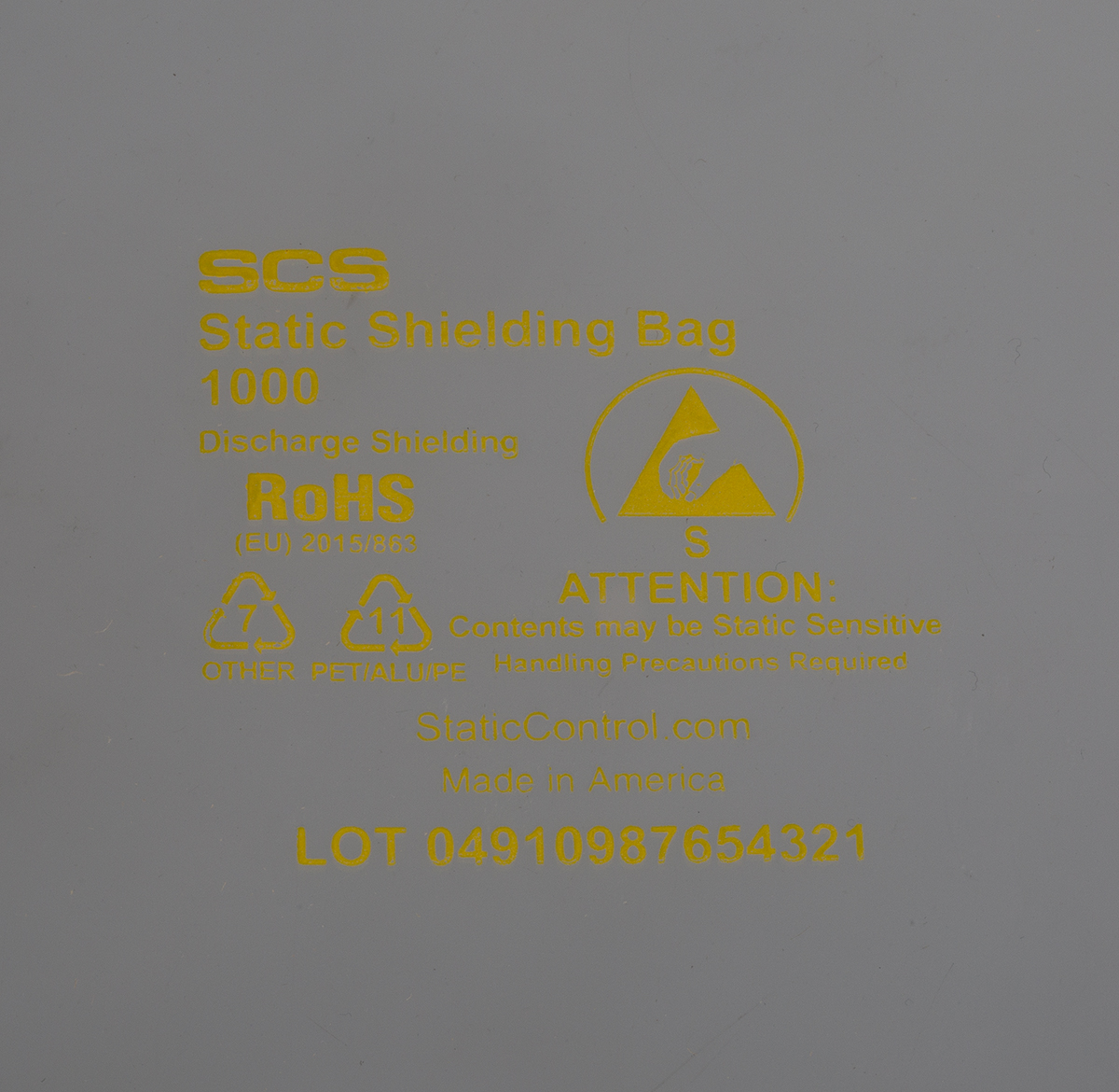 1001624 SCS Bag 406mm(W)x 610 mm(L)