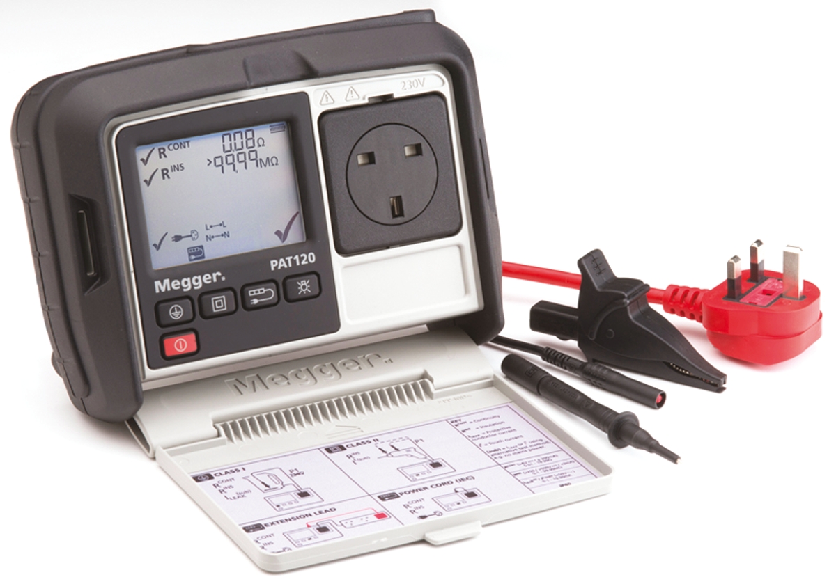Megger PAT120-UK PAT Tester, Class II, Class I Test Type, UKAS