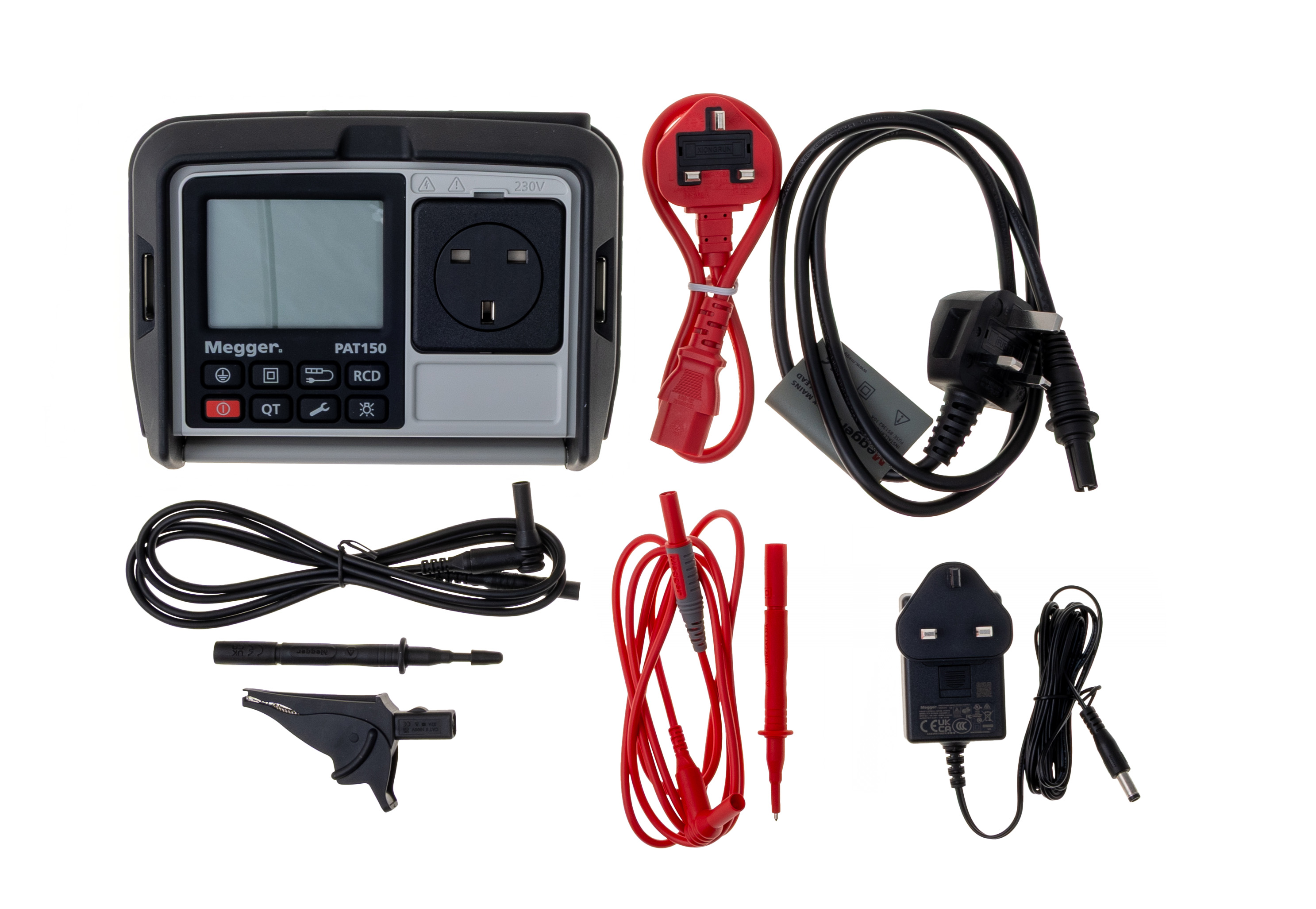 Megger PAT150R-UK PAT Tester, Class II, Class I Test Type, RSCAL