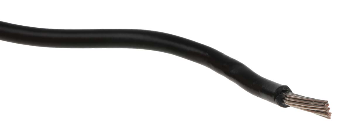 Nexans H07Z-R Series Black Hook Up Wire, 19, 100 m, 10038052, Polyvinyl Chloride