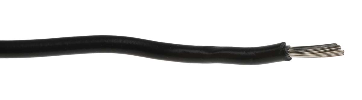 10038052 Nexans H07Z-R Series Black Hook Up Wire, 19, 100 m, , Polyvinyl Chloride
