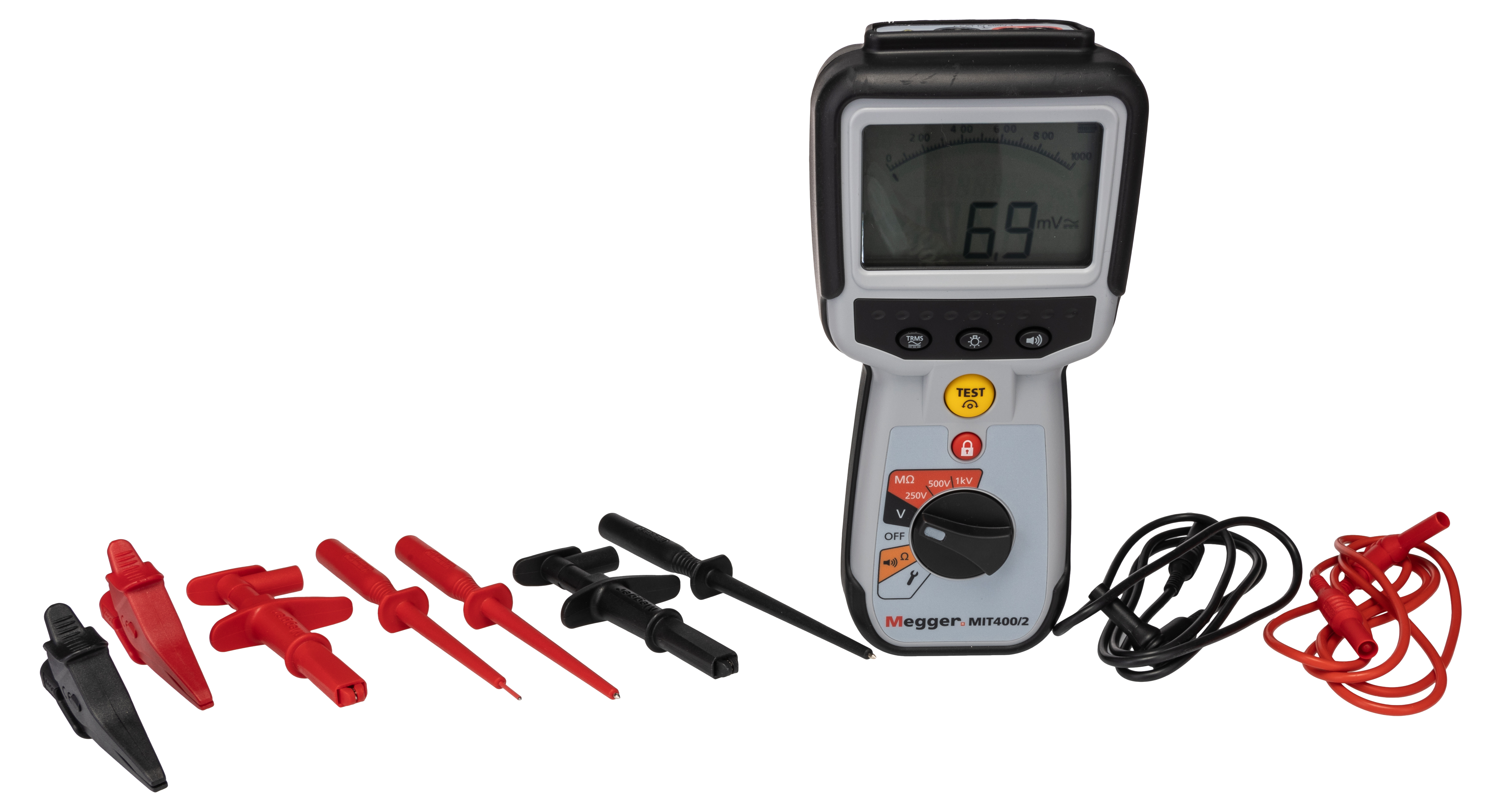 1004-731 Megger MIT400 2 Insulation Tester, 10 V Min, 1000 V Max, 200 GΩ CAT IV