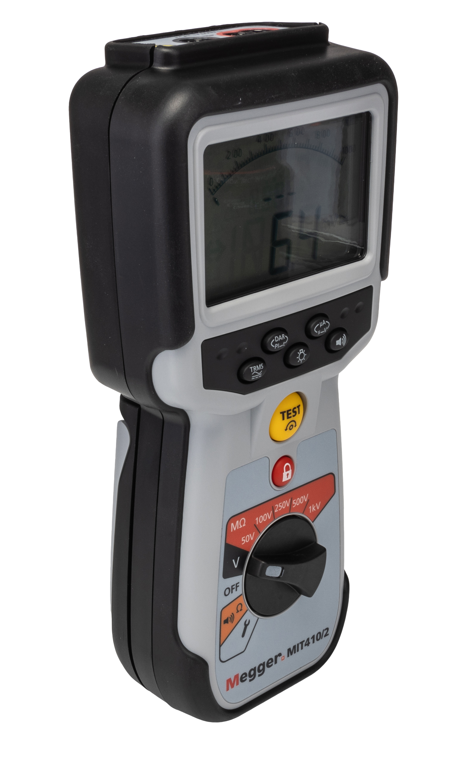 1004-735 Megger MIT410 2 Insulation Tester, 10 V Min, 1000 V Max, 200 GΩ CAT IV