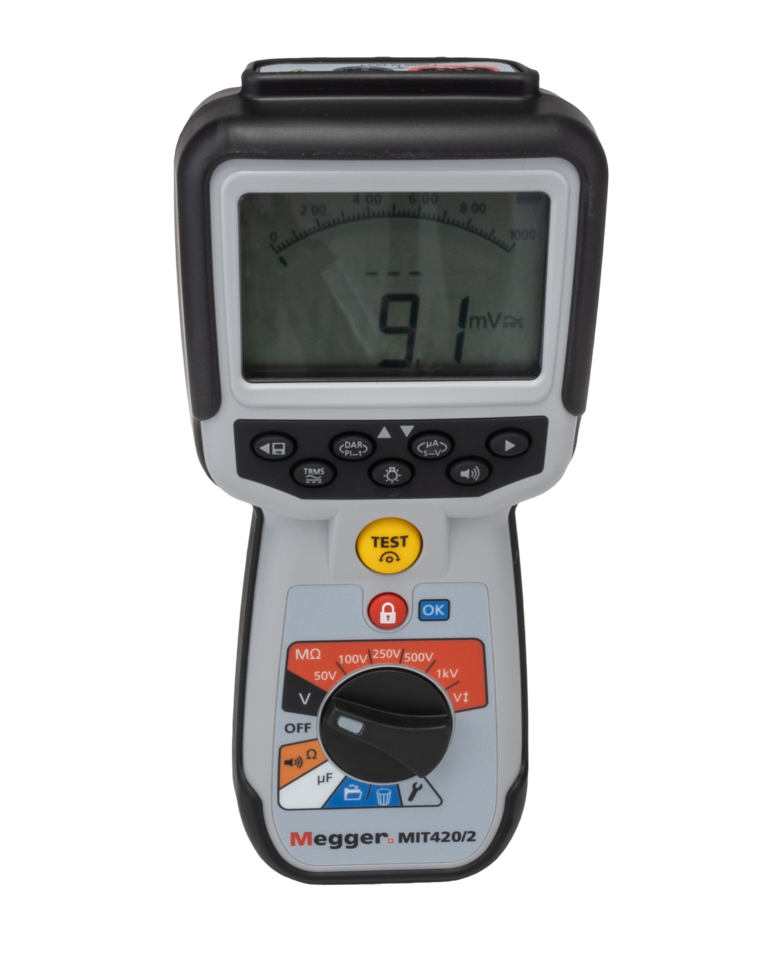 Megger MIT420 2 Insulation Tester, 10 V Min, 1000 V Max, 200 GΩ CAT IV