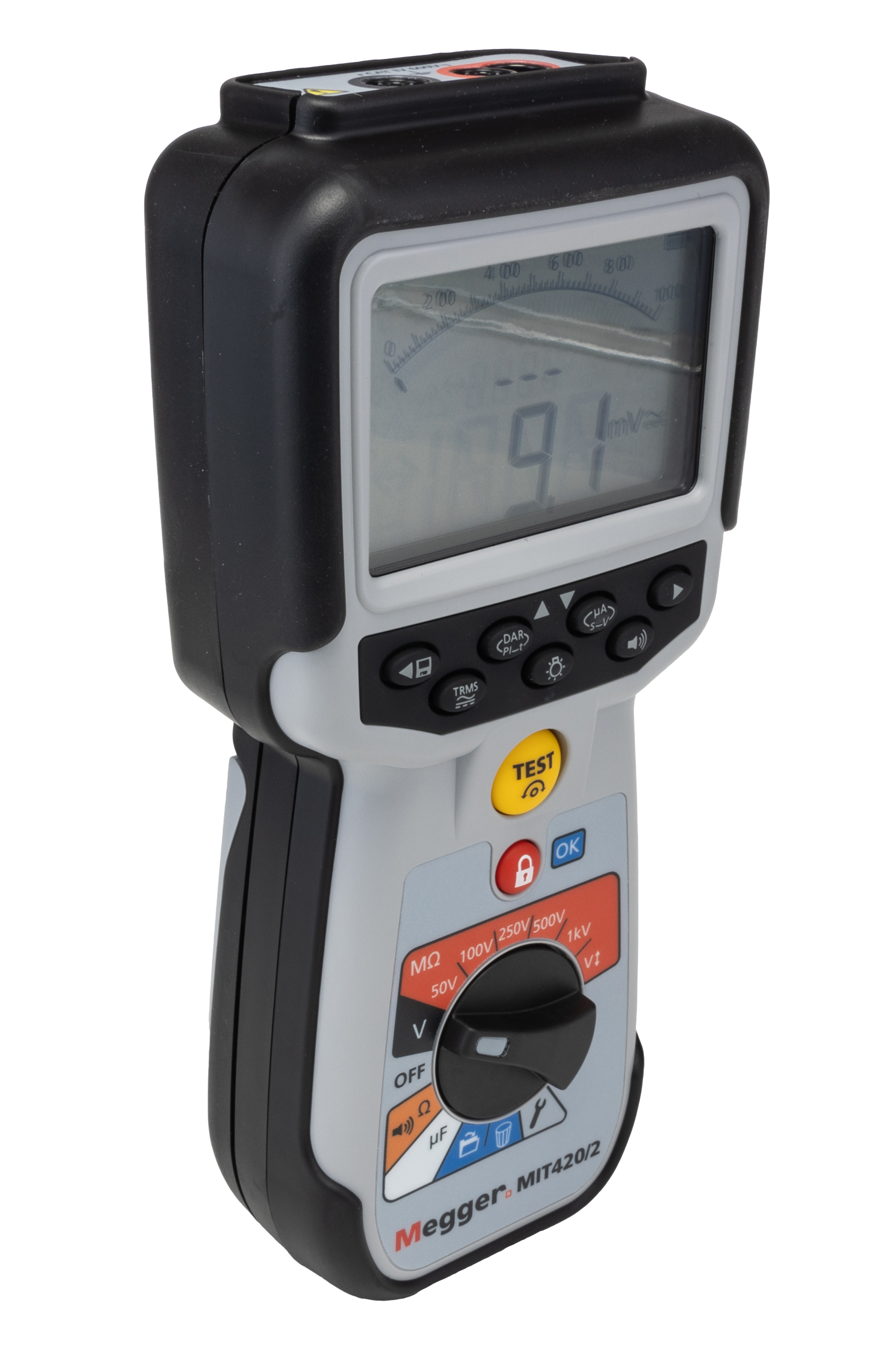 1004-739 Megger MIT420 2 Insulation Tester, 10 V Min, 1000 V Max, 200 GΩ CAT IV