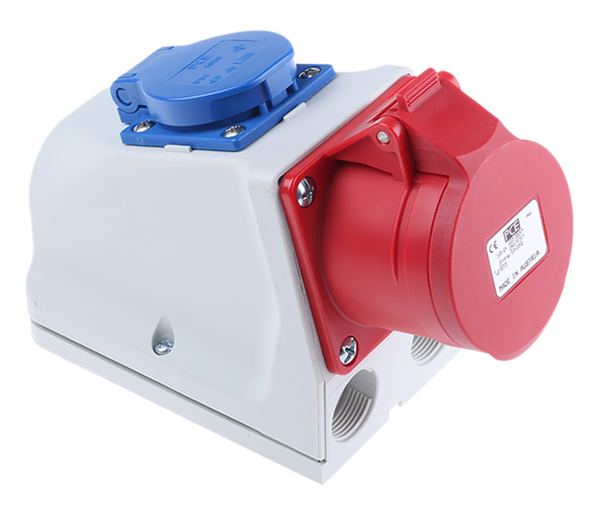 Kopp IP44 Industrial Socket, Wall Mount Mount, 5, Rated At 16A, 250V