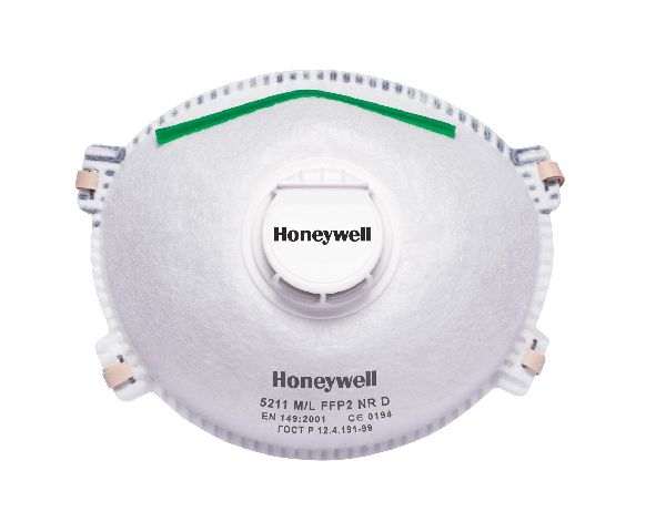 Honeywell Safety 5211 Series Disposable Face Mask Valved, FFP2 20 Per Pack per Package Moulded