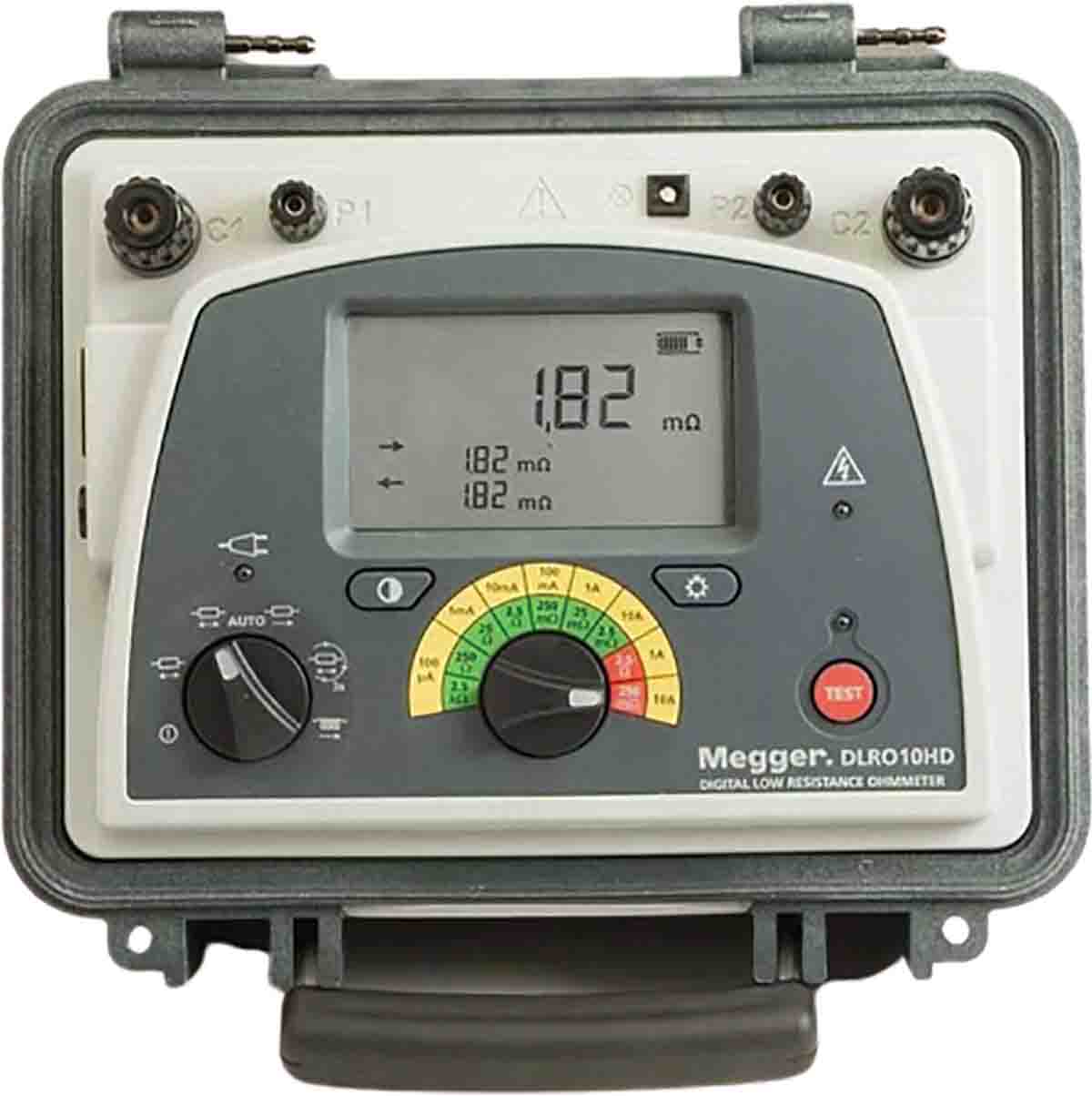1006-603 Megger DLRO10HD Handheld Ohmmeter, 2.5 kΩ Max, 100 nΩ, Low Resistance