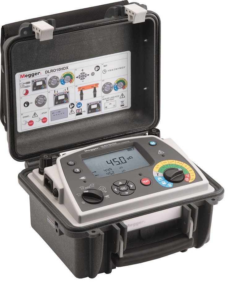 Megger Ohmmeter, 0.01 mΩ, Voltage, Current