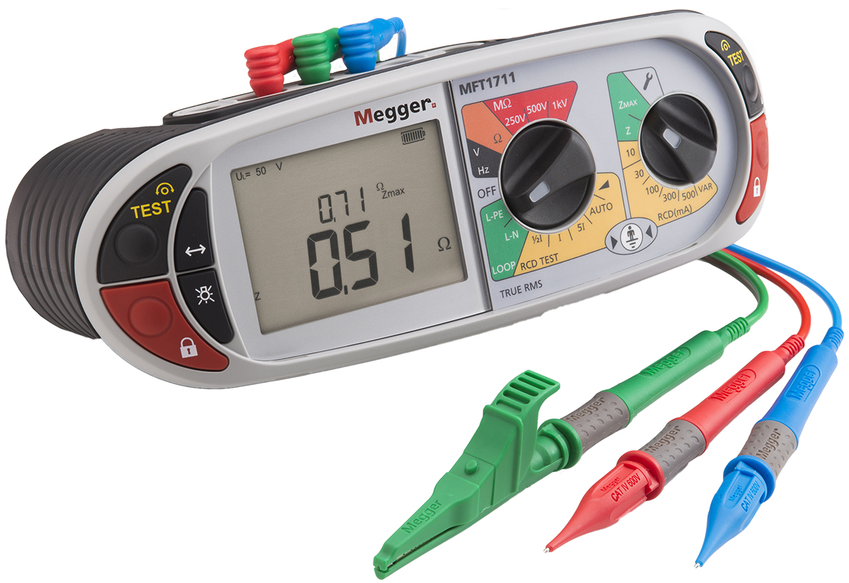 1008-121 Megger MFT1711 Multifunction Tester 1000V Earth Resistance Measurement With Wireless