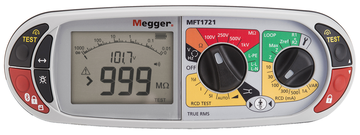 Megger MFT1721 Multifunction Tester 10000V Earth Resistance Measurement With Wireless