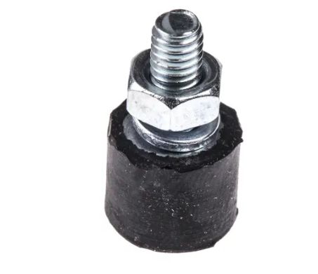 FIBET Circular M4 Anti-Vibration Mount, Male Buffer Foot with 5.8 kg Compression Load