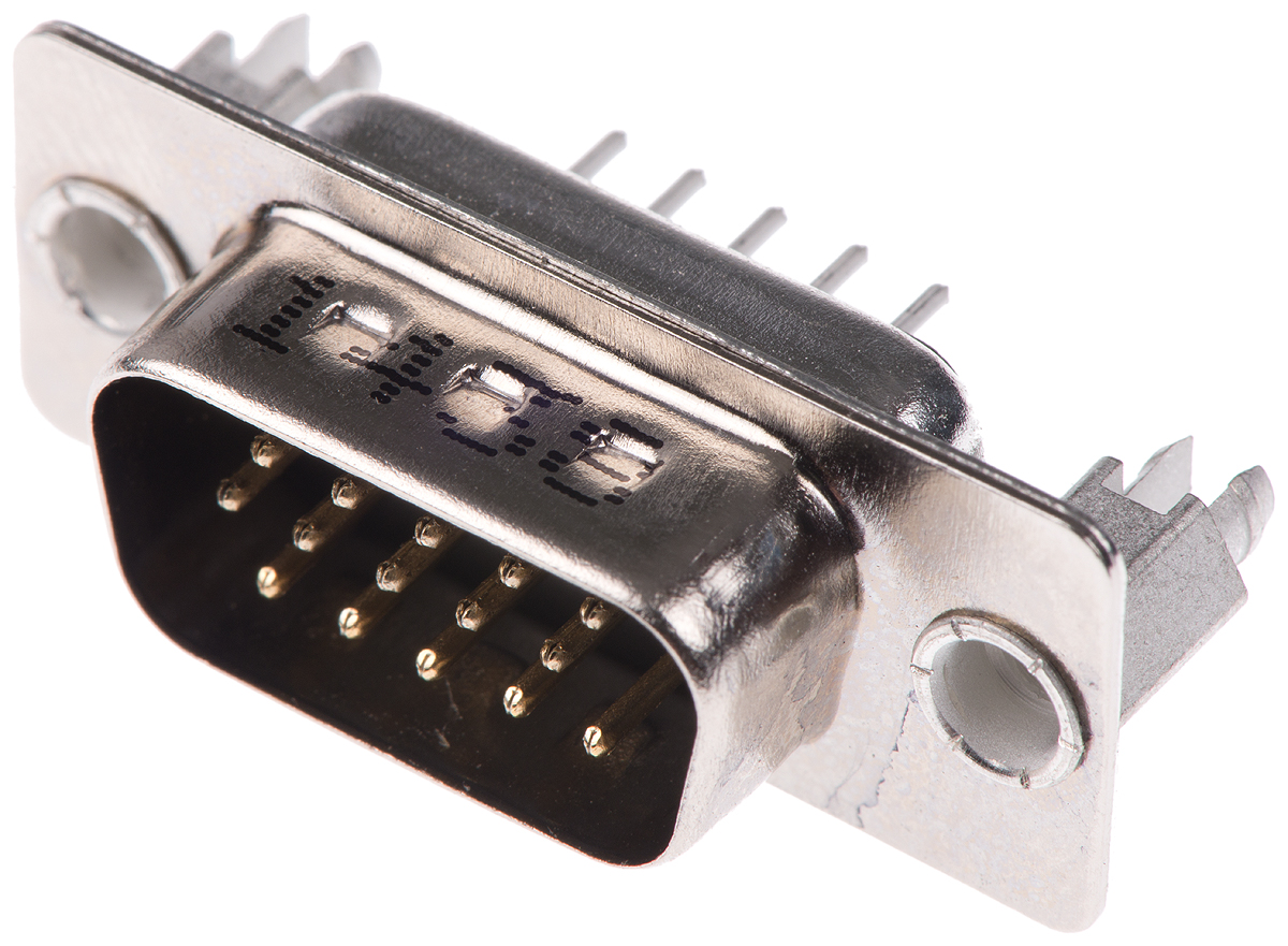 Amphenol ICC 10090928 15 Way Straight 2.29 mm Pitch Through Hole D-Sub Connector Male