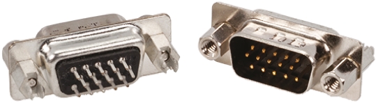 Amphenol ICC 10090929 15 Way Straight 2.29 mm Pitch Through Hole D-Sub Connector, with #4-40 UNC Screw Female