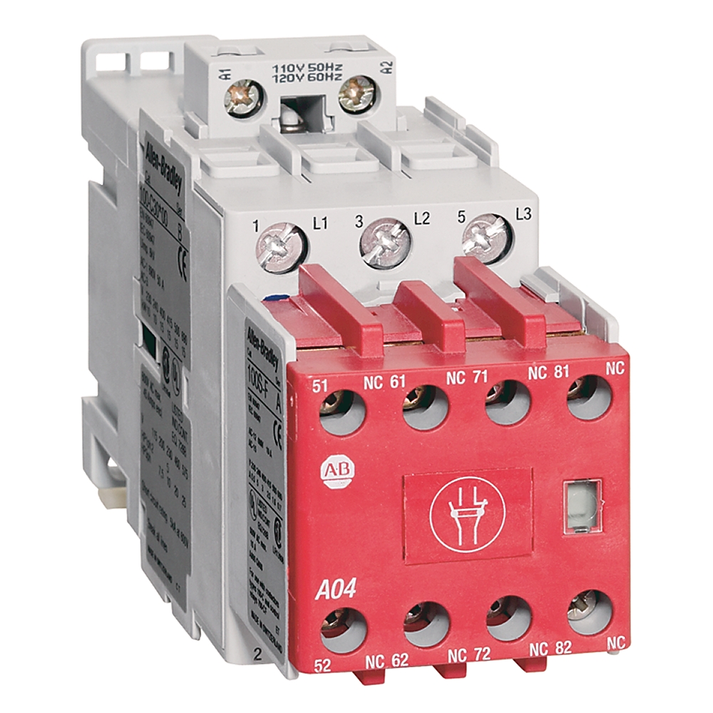 Allen Bradley 100S-C Contactor, 24V dc Coil, 3-Pole, 30 A, 7.5 kW 24V dc, 2 NO/2 NC, 690V ac