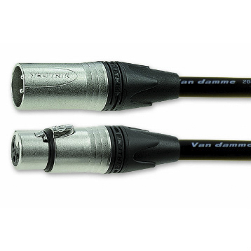 Van Damme Male XLR3 to Female XLR3 XLR Cable, 5 m