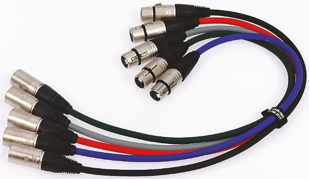 Van Damme Male XLR3 to Female XLR3 XLR Cable, Black, 2.5 m