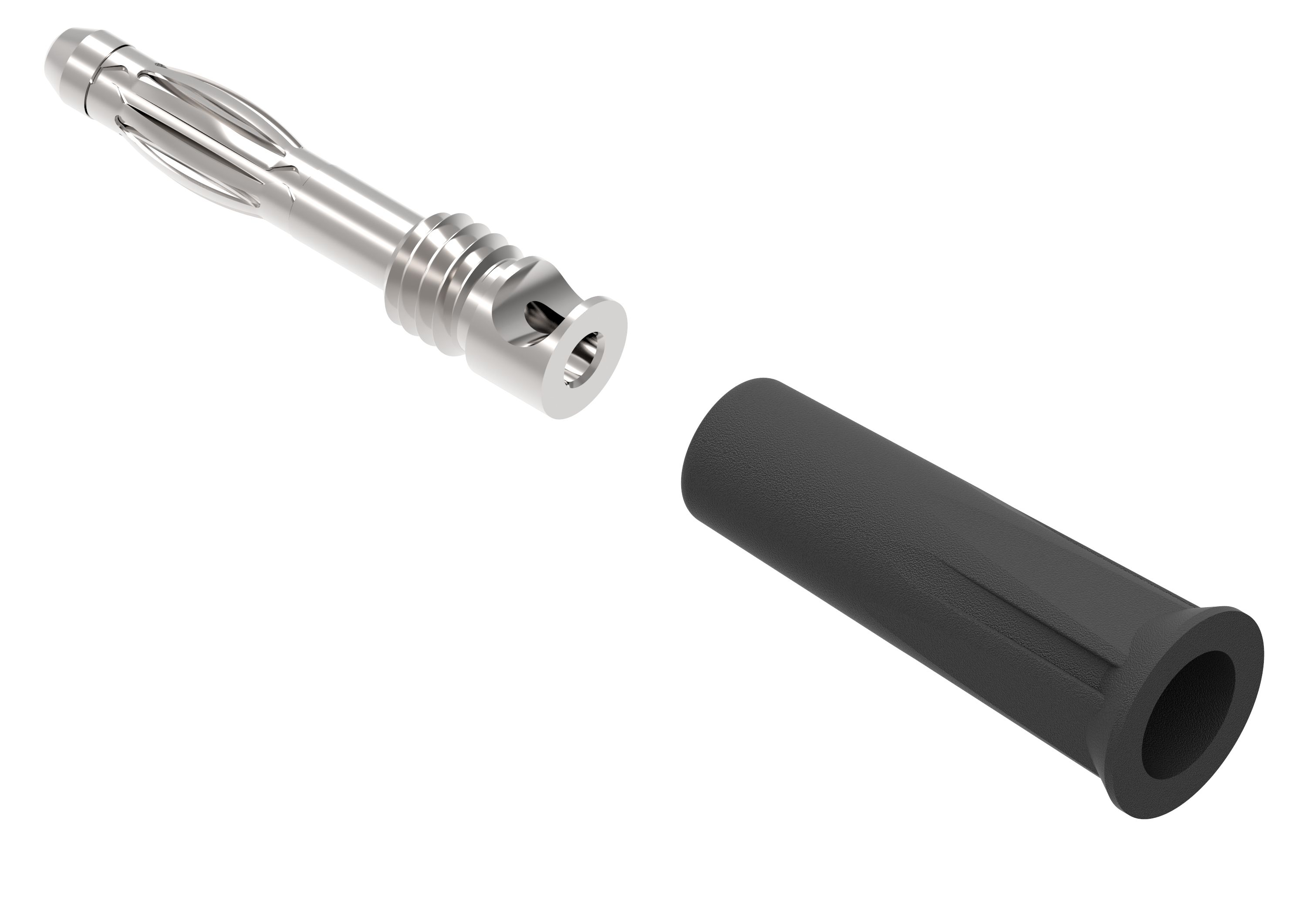 Electro PJP Black Male Banana Plug, 4 mm Connector, Solder Termination, 30V ac/dc, 60 V ac/dc, 36A, Nickel Plating