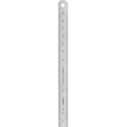 Vogel 2 mm Stainless Spring Steel Ruler Metric