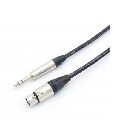 Van Damme 6.35 mm Stereo Jack to Female XLR Connector XLR Cable, Black, 5 m
