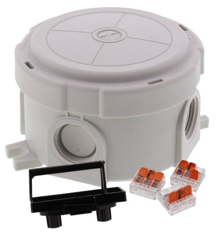 WISKA RAL 7035 Polypropylene Junction Box, IP67, IP66, 4 Terminals, 49 mm, 49mm 57 mm