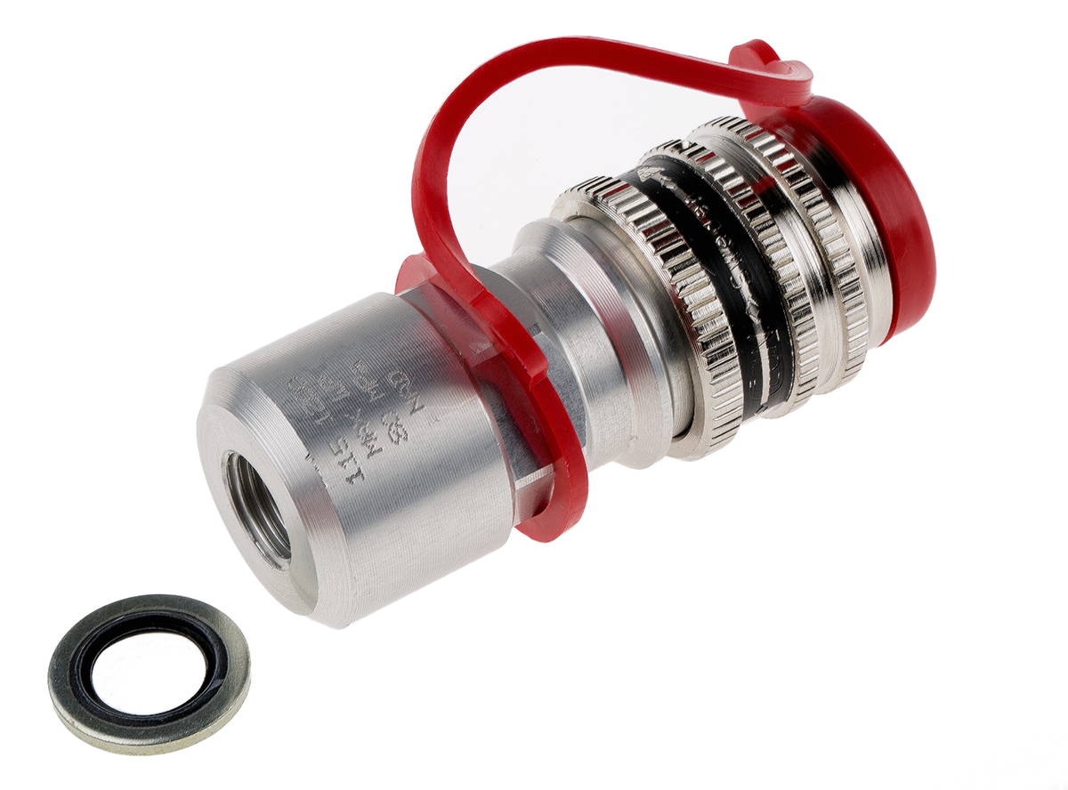 CEJN Steel Hydraulic Quick Connect Coupling Female G 1/4 in, 80 Mpa