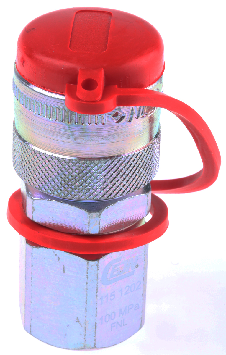 CEJN Steel Hydraulic Quick Connect Coupling Female G 1/4 in, 100 Mpa
