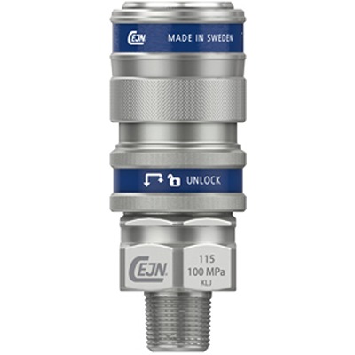 CEJN Zinc Plated Steel Coupling with Safety Lock Male NPT